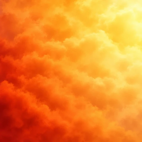 Orange and gold clouds lit from the right, like a Houston sky at sunset