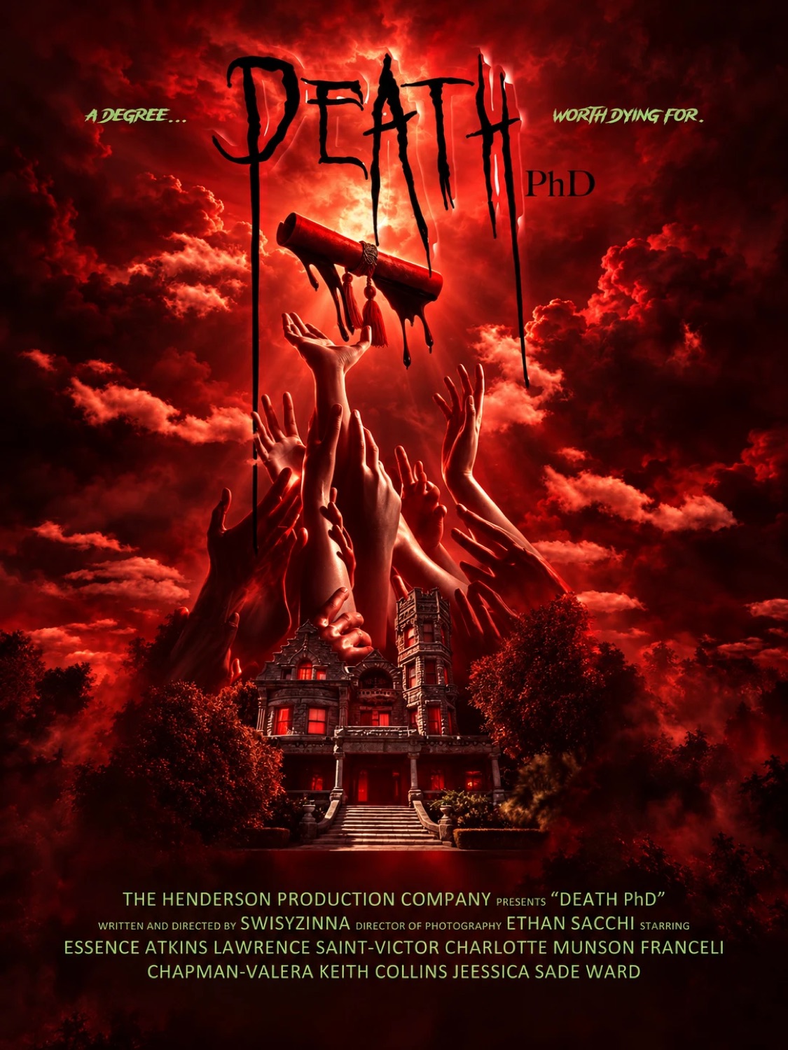 "Death PhD" — #posters #graphicdesign #compositing #film #shortfilm #campaign #commission #horror