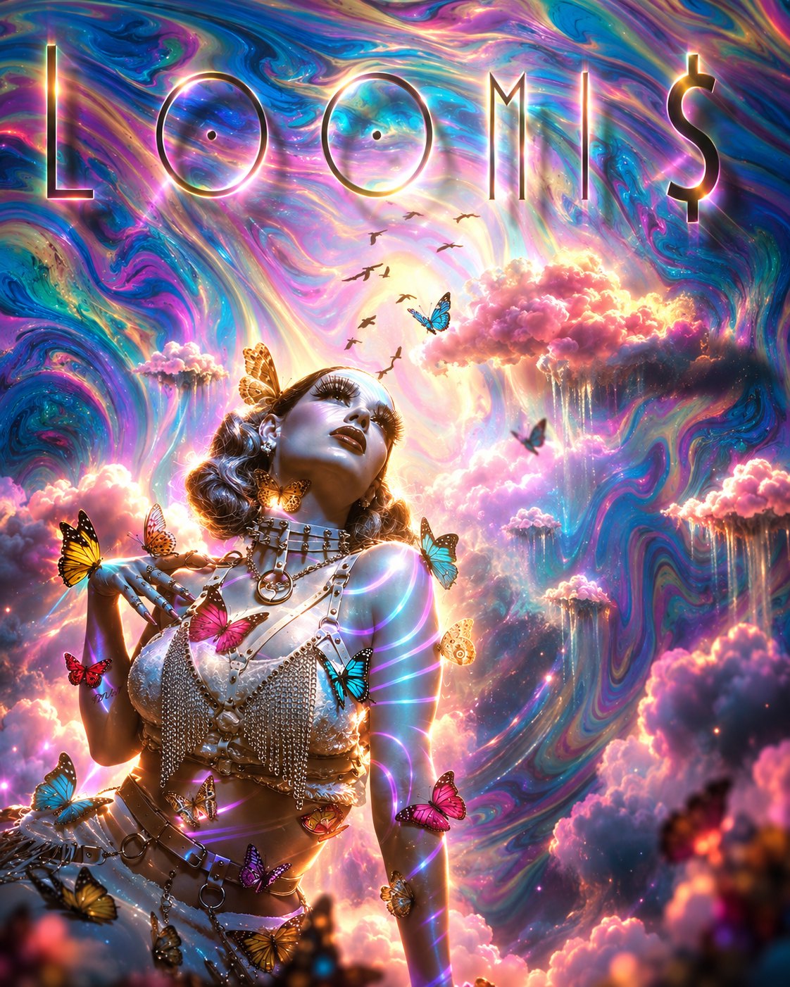 "Loomi$" Presskit cover #commission #graphicdesign #compositing #coverart #presskit #music