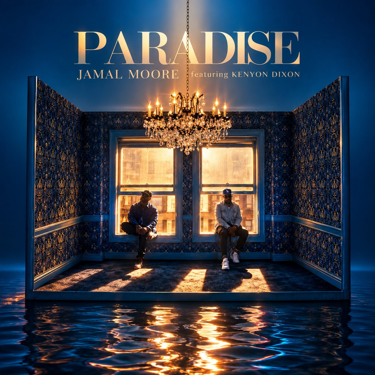 "Paradise" — album cover for Jamal Moore featuring Kenyon Dixon #graphicdesign #commission #compositing #coverart #music