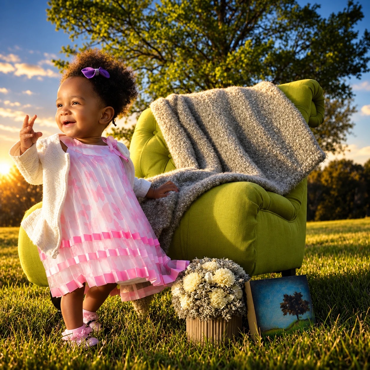 "Baby Girl Park" — #photography #field #childphotography #photocommission #staging
