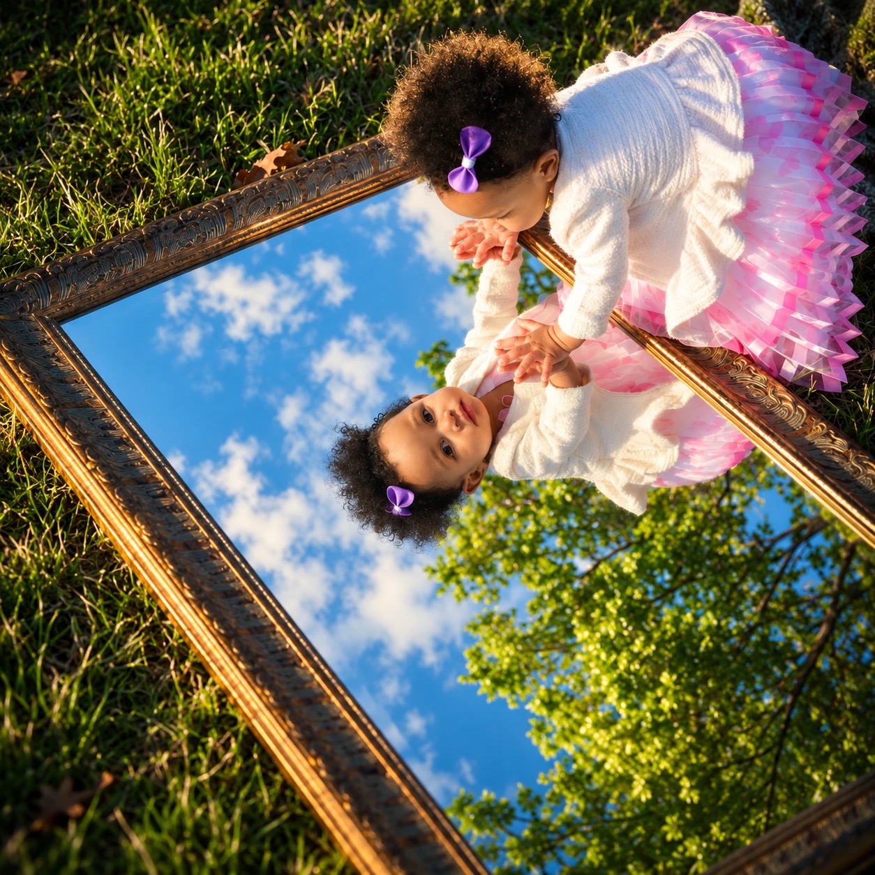 "Baby Girl Park" — #photography #field #childphotography #photocommission #staging