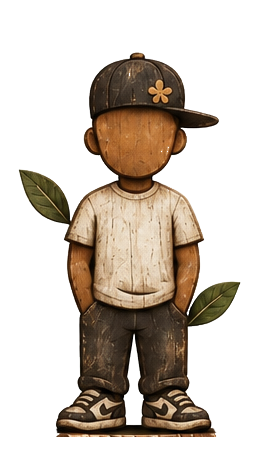The Add the Accent character standing alone under a single spotlight